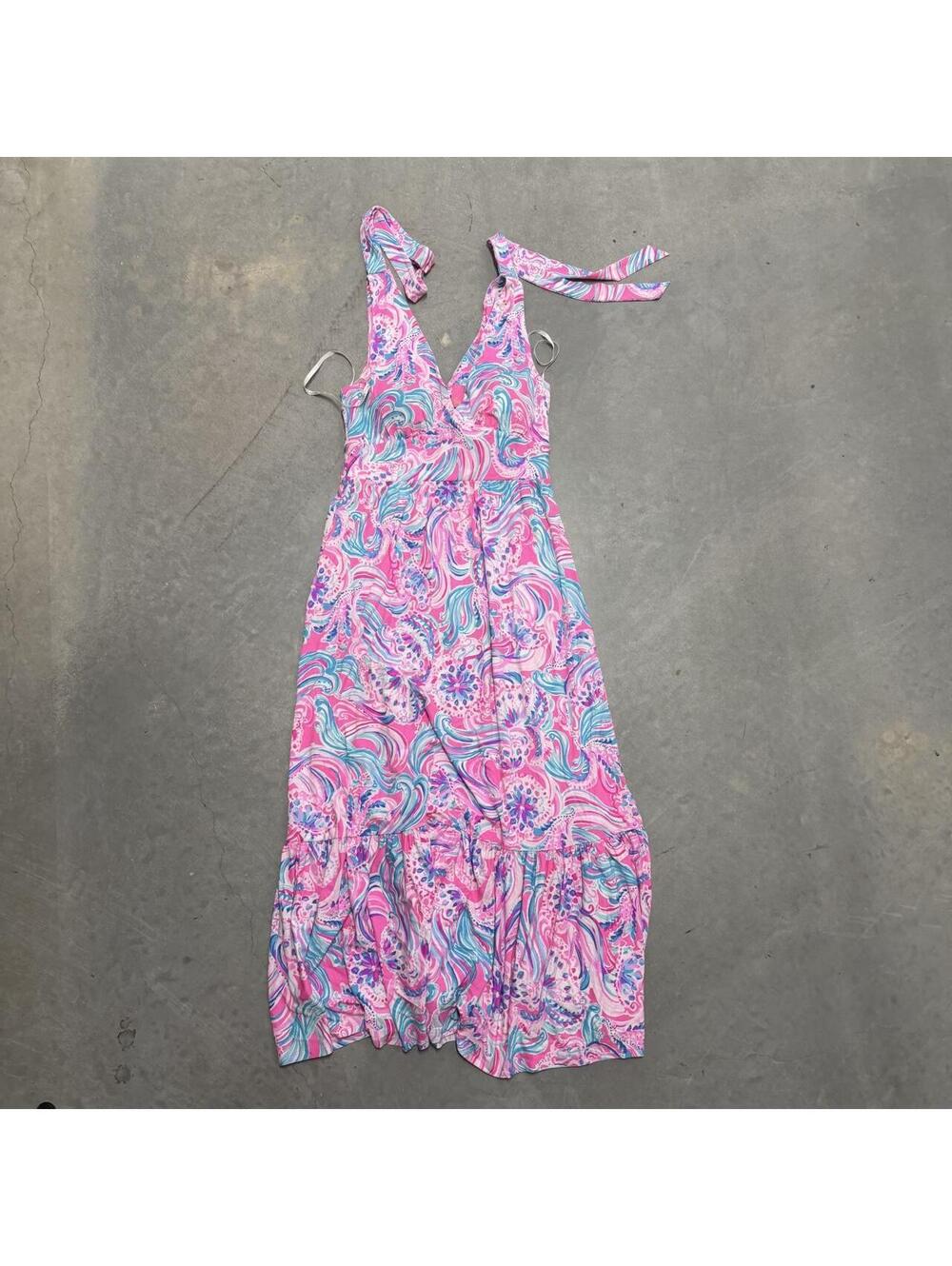 NWT Lilly Pulitzer Maxine Midi Dress Size 4 Prosecco Pink Don’t Be Jelly